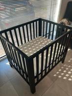 Babybox/park zwart, Kinderen en Baby's, Babyparken, Ophalen, Zo goed als nieuw, Rechthoekig, In hoogte verstelbaar