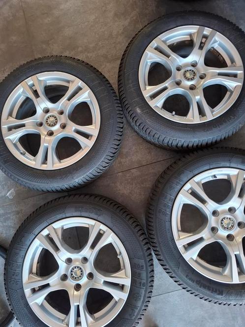 4alu velgen met banden 205-55-16 vw,audi,seat,skoda, Auto-onderdelen, Banden en Velgen, Band(en), Winterbanden, 16 inch, 205 mm