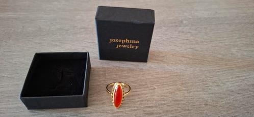Edelsteen ring, Carneool, maat 19 Josephina Jewellery, Handtassen en Accessoires, Ringen, Nieuw, Dame, 18 tot 19, Oranje, Overige materialen