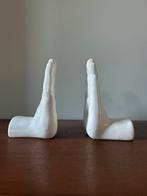 Set witte keramische hand-boeksteunen – jaren 80, Ophalen of Verzenden