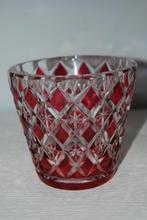 Val Saint Lambert, rode vaas, hoogte 13 cm, Enlèvement