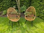 Set van 2 rotan zetels Rohé Noordwolde, Tuin en Terras, Tuinstoelen, Zo goed als nieuw, Rotan, Ophalen