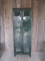Vintage groene metalen lockerkast, Ophalen, Gebruikt