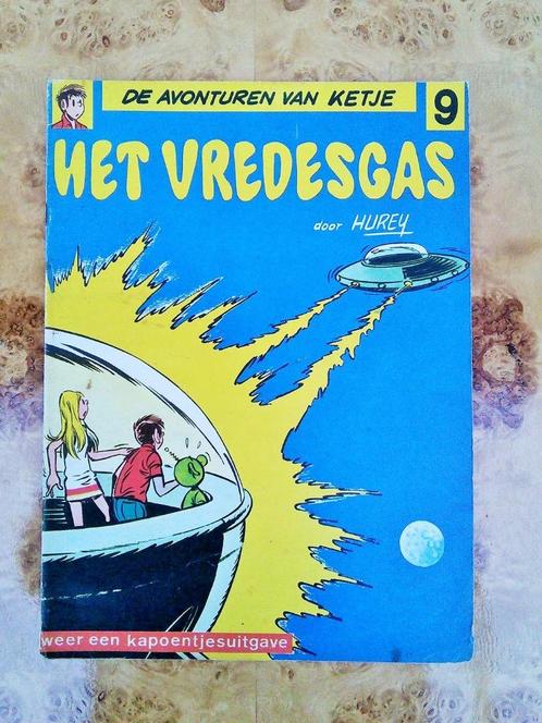Ketje nummer 9 : het vredesgas - 1e druk 1969, Boeken, Stripverhalen, Gelezen, Eén stripboek, Ophalen of Verzenden