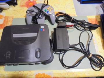 Console Nintendo 64 zwart + alle kabels + controller (orig) beschikbaar voor biedingen