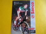 wielerkaart 1997 team saeco mario cipollini  signe, Comme neuf, Envoi
