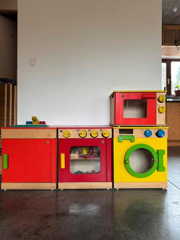 Houten speel keuken wonderworld met inhoud, Enlèvement, Utilisé, Bois, Jouer à la cuisine
