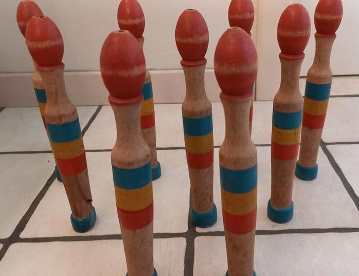 Kegelspel  vintage!, Kinderen en Baby's, Speelgoed | Houten speelgoed, Gebruikt, Overige typen, Ophalen of Verzenden