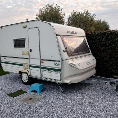 Caravan, Caravans en Kamperen, Caravans, Particulier, tot en met 3, 750 - 1000 kg, Standaardzit, Chateau, 2 aparte bedden, Gascomfoor