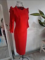 Zara trafaluc rode jurk maat s, Zara, Gedragen, Ophalen of Verzenden, Onder de knie