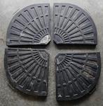 4 gewogen tegels (14 kg per plaat) voor offsetparaplu, Tuin en Terras, Ophalen, Gebruikt, Minder dan 1 meter, Parasolvoet