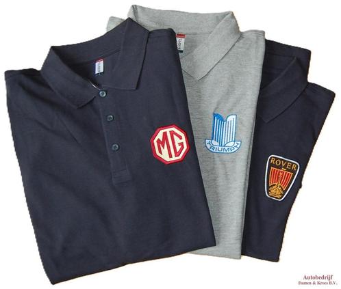 Polo met logo MG - Triumph - Rover (blauw en grijs), Kleding | Heren, Overige Herenkleding, Nieuw, Ophalen of Verzenden