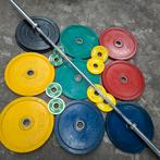 160 kilo Olympische Gewichten Set + Olympische Barbell 220cm, Enlèvement, Comme neuf