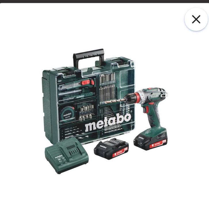 Metabo BS 18 L accu boor-/schroefmachine set 18V +toebehoren, Doe-het-zelf en Bouw, Gereedschap | Boormachines, Nieuw, Ophalen