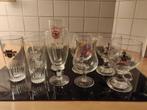 Set van 9 vintage glazen Huyghe Melle, Verzamelen, Ophalen, Gebruikt, Bierglas