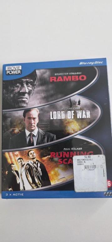 BR- 3 movie pack Rambo, Lord of War, Running scared (sealed) beschikbaar voor biedingen