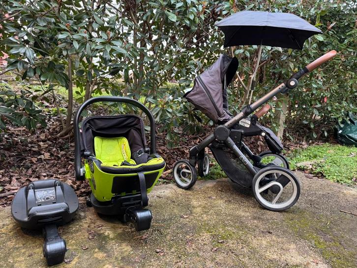 Ensemble poussette et siège auto isofix, Enfants & Bébés, Poussettes & Combinaisons, Utilisé, Poussette combi, Mutsy, Avec siège auto