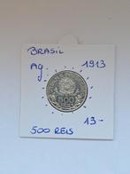 Brasil 500 reis 1913 AG TOPMUNTJE, Ophalen of Verzenden