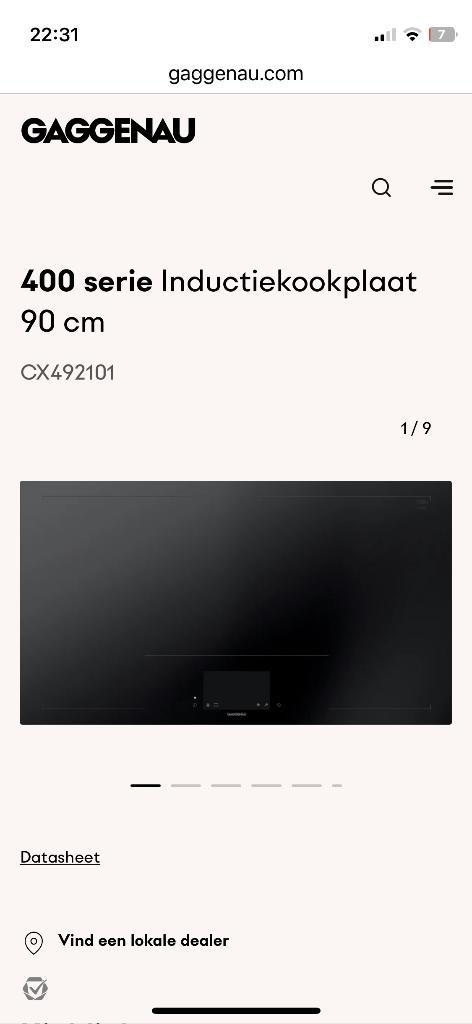 GAGGENAU kookplaat inductie CX 492102, Elektronische apparatuur, Kookplaten, Nieuw, Inbouw, Inductie, 5 kookzones of meer, Ophalen