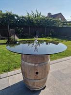 Wijnton met glazen blad - aperotafel, Ophalen
