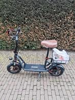 iScooter i12 Electric Scooter with Seat & Rear Basket, 500W, Fietsen en Brommers, Steps, Ophalen of Verzenden, Zo goed als nieuw