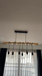 Hanglamp met houten balk., Huis en Inrichting, Ophalen, Zo goed als nieuw
