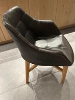 Lederen eetstoelen, Ophalen, Bruin, Leer, Zo goed als nieuw