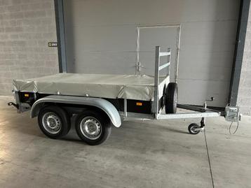 Dubbelas aanhangwagen 750Kg in zeer goede staat! beschikbaar voor biedingen