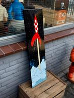 Enseigne publicitaire en émail Tintin Rocket, Enlèvement ou Envoi, Utilisé, Panneau publicitaire