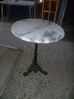 TUIN TAFEL  MET MARMEREN BLAD EN GIETIJZEREN POOT, Ophalen