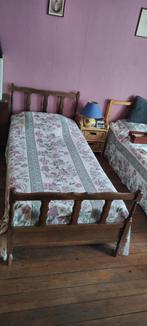 Bretonse vintage 1-persoonsbed, 90 cm, Gebruikt, Vintage, Eenpersoons