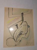 Unieke Tekening Lucebert gesigneerd en gedateerd    Lucebert, Antiek en Kunst, Ophalen