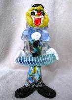 Murano 24cm. accordeon spelende clown., Antiek en Kunst, Ophalen