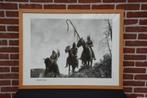 Kader met prent van indianen, 50 tot 75 cm, Ophalen of Verzenden, Zo goed als nieuw, 75 tot 100 cm