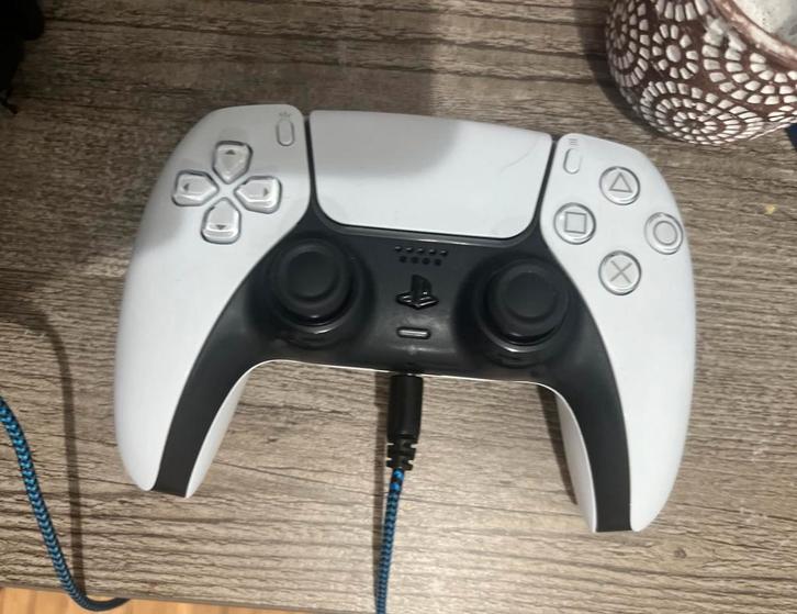 PS5 controller (Wit), Games en Spelcomputers, Spelcomputers | Sony PlayStation 5, Gebruikt, Ophalen of Verzenden