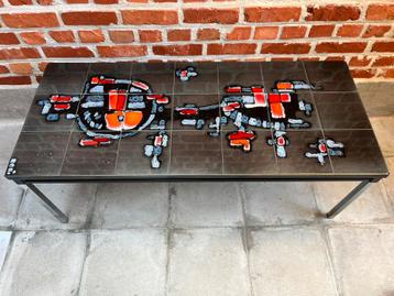 Vintage salontafel Adri - tegels - jaren 1960’s, Ophalen