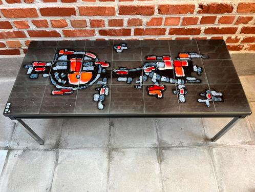 Vintage salontafel Adri - tegels - jaren 1960’s, Antiek en Kunst, Antiek | Meubels | Tafels, Ophalen