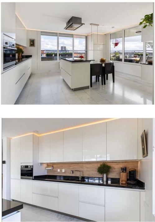 WAANZINNIG HOOGGLANS KEUKEN MET APPARATUUR, Huis en Inrichting, Keuken | Complete keukens, Zo goed als nieuw, Dubbelwandige keuken