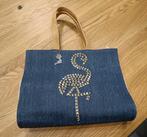 Sac à main en jeans motif flamant rose, Handtassen en Accessoires, Tassen | Damestassen, Ophalen, Nieuw, Blauw, Handtas