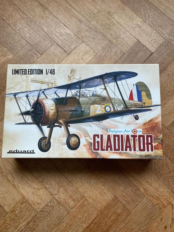 GLADIATOR - BELGISCHE LUCHTMACHT - 1:48, Hobby en Vrije tijd, Modelbouw | Vliegtuigen en Helikopters, Nieuw, Vliegtuig, Groter dan 1:72