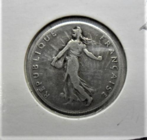 Zilveren munt Frankrijk 50 centimes 1908, Postzegels en Munten, Munten | Europa | Niet-Euromunten, Losse munt, Frankrijk, Zilver