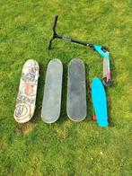 4 skateboarden en een step..alles samen voor 30€, Sports & Fitness, Utilisé, Enlèvement ou Envoi