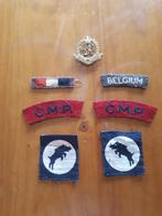 Belgian CMP patches set WW2, Ophalen of Verzenden, Landmacht, Embleem of Badge