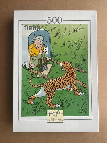 Puzzle Tintin au Congo - Le léopard - 500 pièces - Nathan beschikbaar voor biedingen