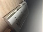 1 persoons bed 90 x 200 zonder matras, Ophalen, 90 cm, Eenpersoons, Wit