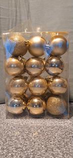 Kerstballen goud Glans Mat Glitter Kunststof, Gebruikt, Ophalen