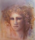 JEAN-PAUL CLEREN / VROUWENGEZICHT / KLEURLITHO / 65x50cm, Enlèvement ou Envoi