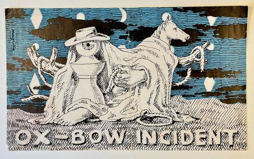 Magritte - Uinodiging Filmabonnement 1959 - 22x12,5 cm, Antiek en Kunst, Kunst | Etsen en Gravures, Ophalen of Verzenden