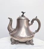 Antieke vroeg Victoriaanse tinnen theepot Sheffield gemerkt, Antiek en Kunst, Ophalen of Verzenden