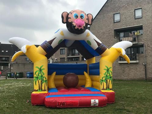 Springkasteel Aap ACTIE!!! 75 euro, Hobby en Vrije tijd, Feestartikelen | Verhuur, Zo goed als nieuw, Ophalen